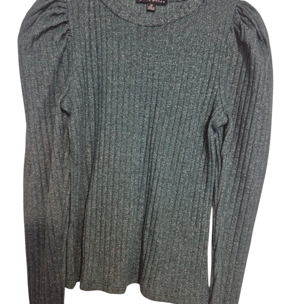 Haute Monde Textured Teal Sweater